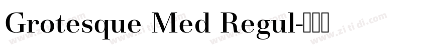 Grotesque Med Regul字体转换